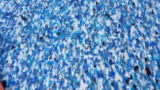Azul blanco — color real de la tabla de plástico reciclado