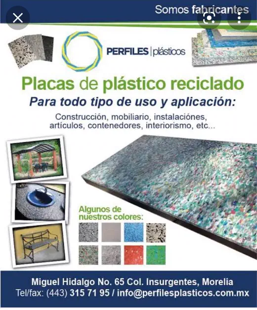 Folleto wa — tabla de plástico reciclado