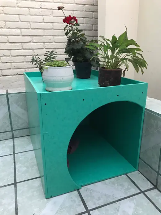 Casa de perros verde 2 — casetas y módulos para mascotas