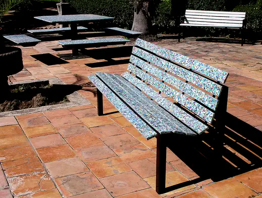 Parque — mobiliario de madera plástica
